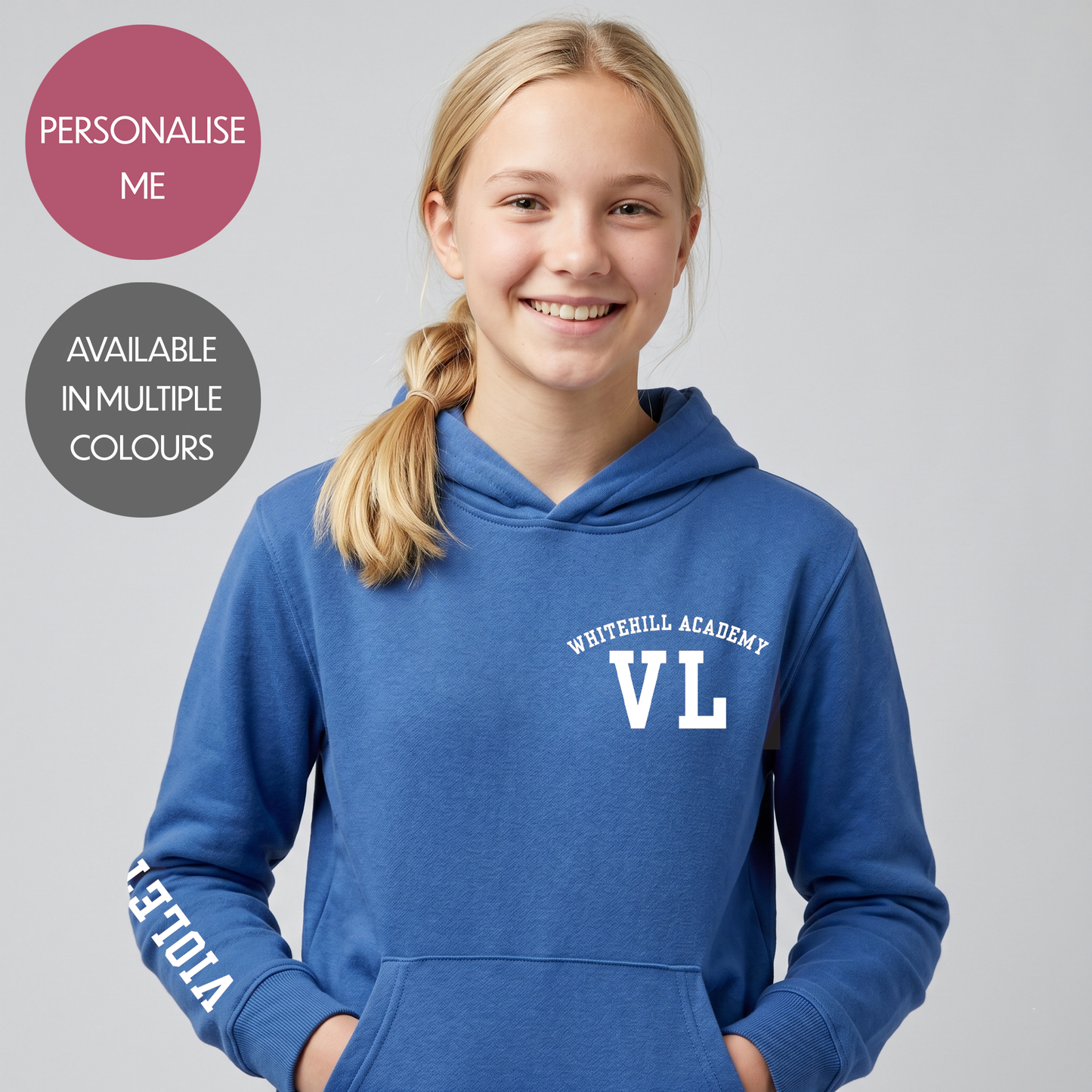 Personalised School Leavers Hoodie - Customised Unisex College Graduation Pullover - Add Your Class Names - Classic