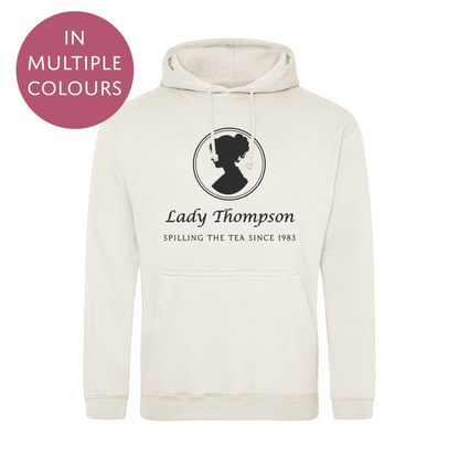 Personalised Bridgerton Inspired Birth Year Hoodie / Sweatshirt - Lady Add Your Name Jumper for Adults - Mutliple Colours