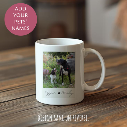 Personalised Pet Photo Ceramic Coffee Tea Mug - This Human Belongs To Dog Cat Photo Gift