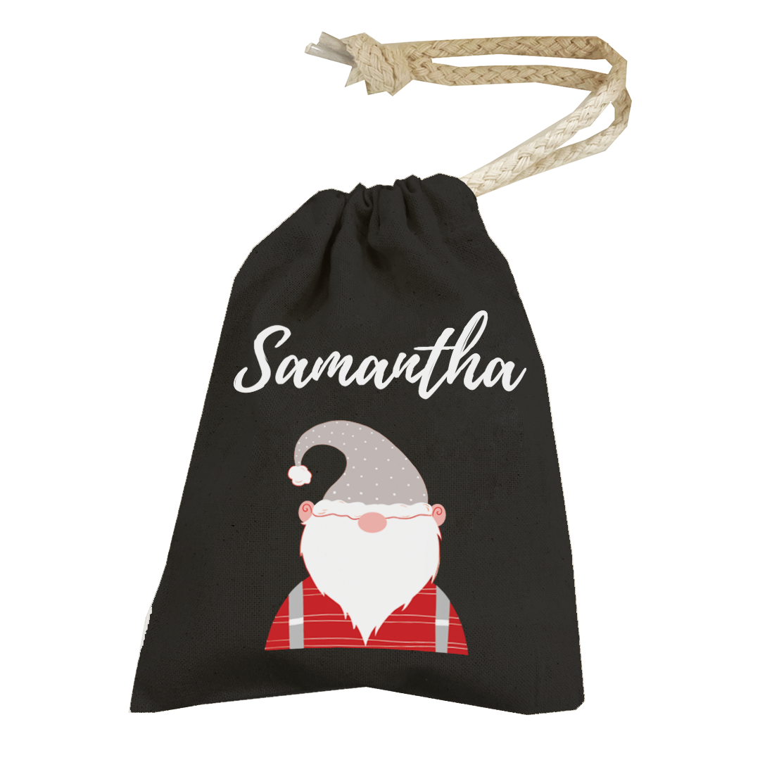 Personalised Christmas Money Pouch - Custom Festive Coin Bag - Holiday Gift Sack - Add Your Name
