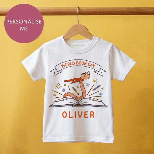 World Book Day T-Shirt - For Kids & Adults - Childrens, Teachers Unisex School Costume - Book Worm