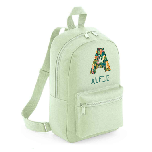 Backpack- Pastel Collection - Jungle Letter