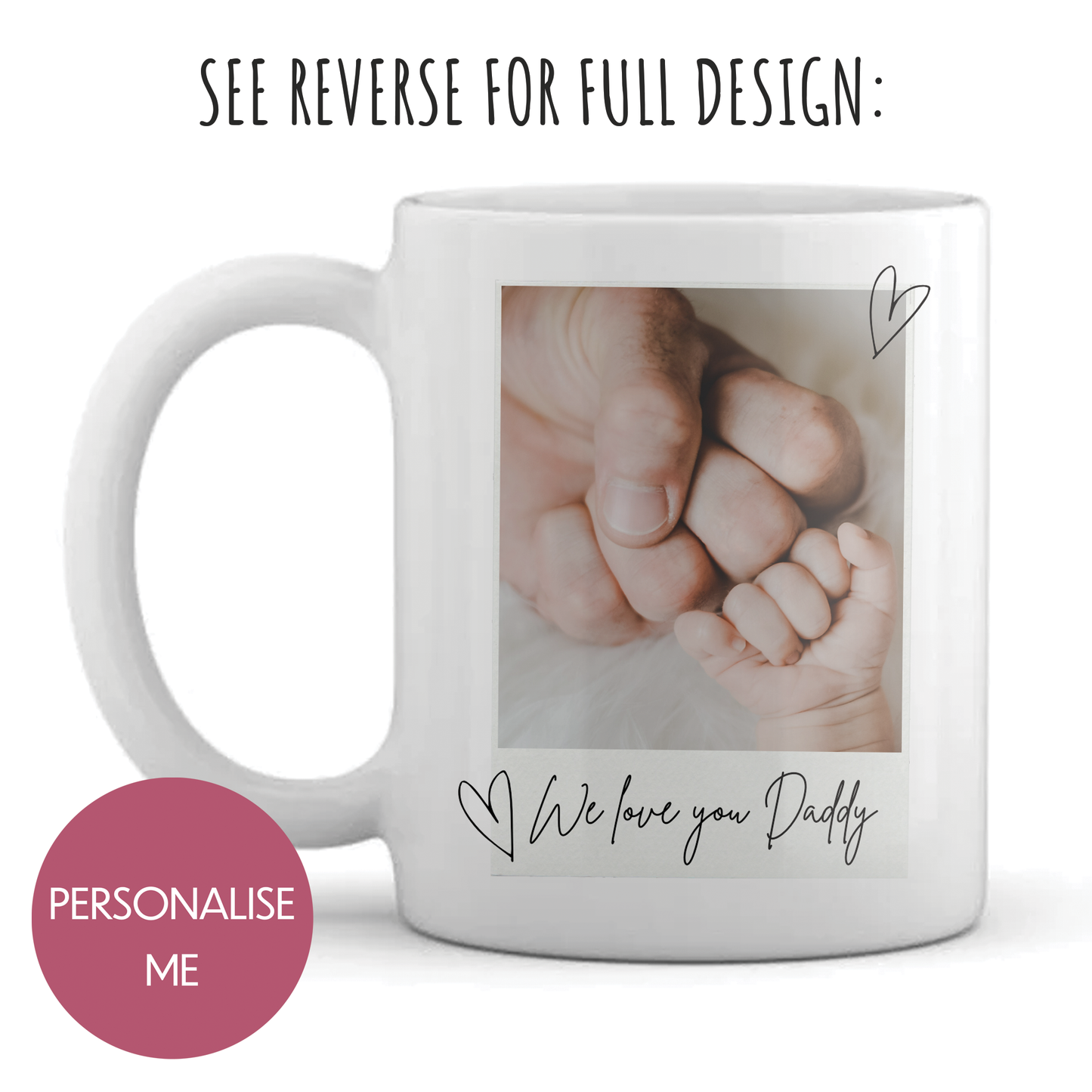 Personalised Mug - For Dad - Polaroid Design