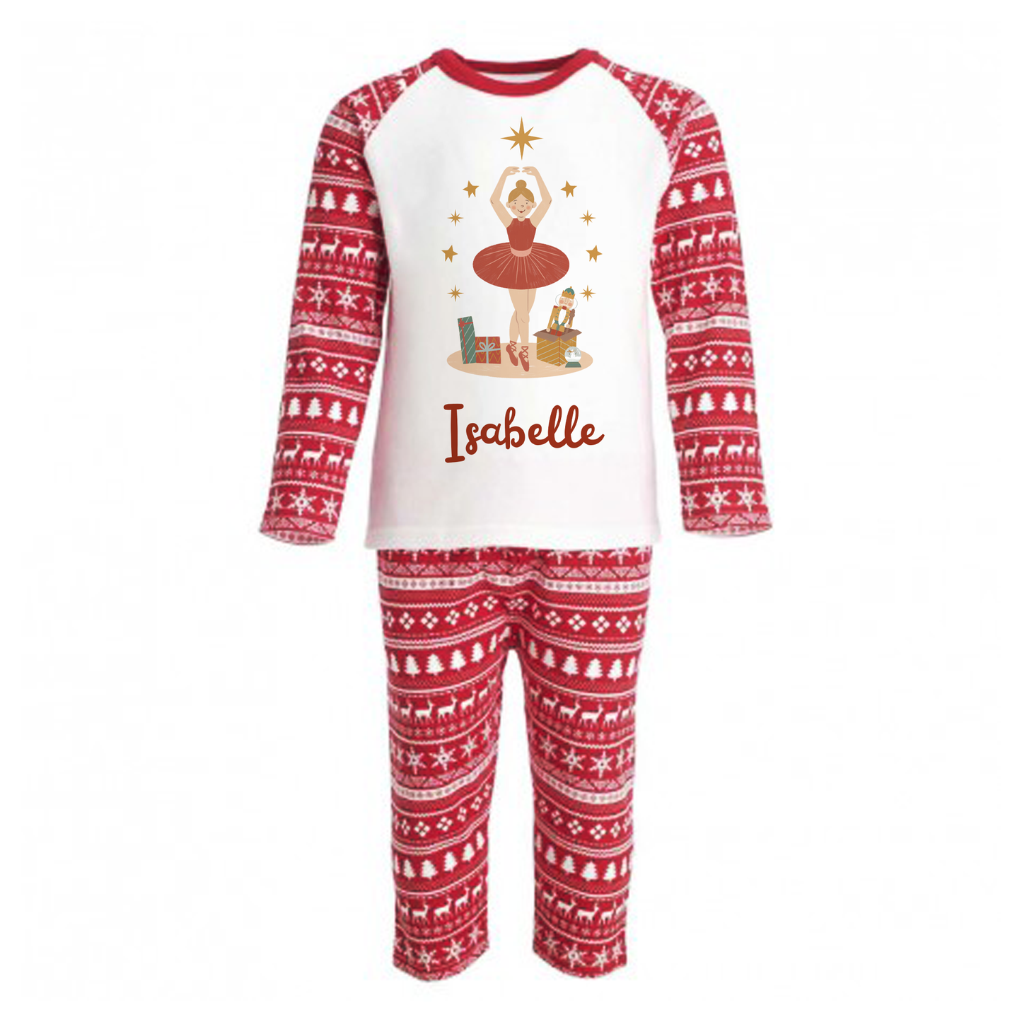 Personalised Christmas Ballerina Magic Pyjamas - Kids and Adults - Unisex PJ Set