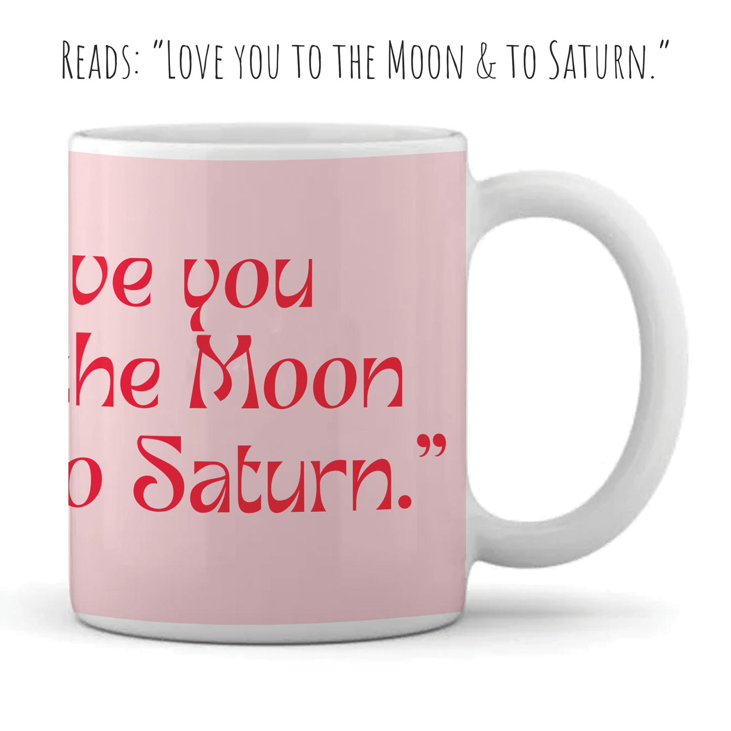 Personalised Mug - Teenage Girl - Moon & Saturn Design