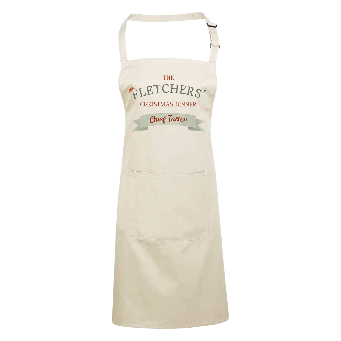 Personalised Festive Family Apron - Christmas Dinner Unisex Adults and Kids Fun Apron Gift