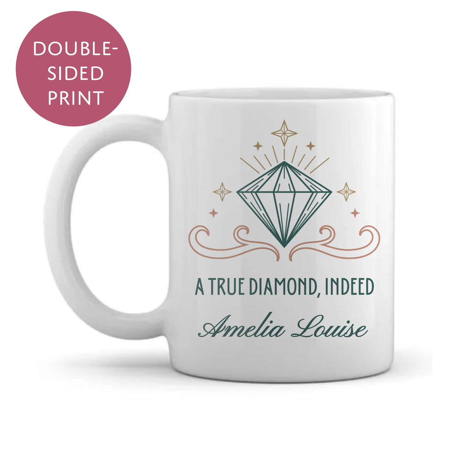 Personalised Bridgerton Inspired Mug - Diamond Trending Tea Cofee Cup for Adults