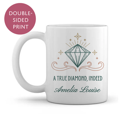 Personalised Bridgerton Inspired Mug - Diamond Trending Tea Cofee Cup for Adults