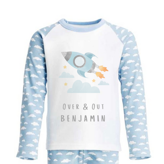 Rocket Over & Out Personalised Pyjamas