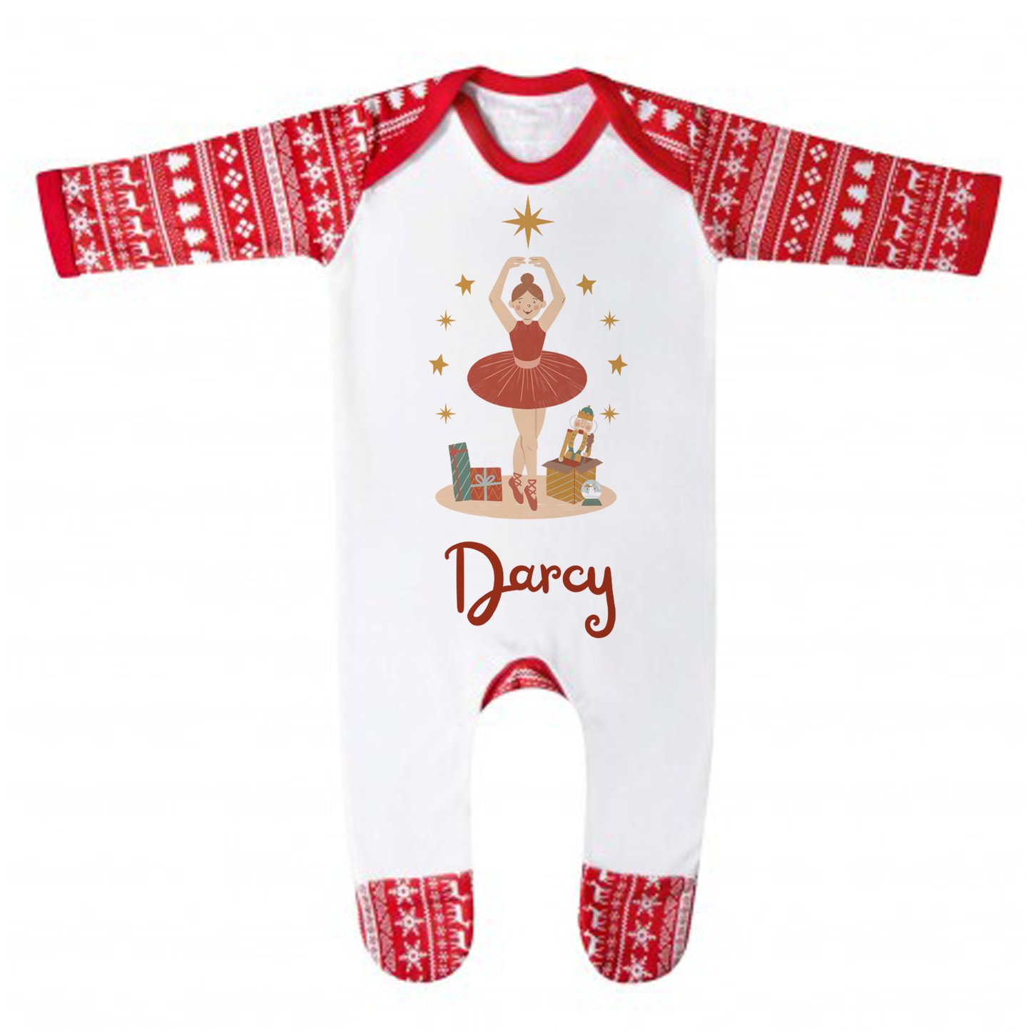 Personalised Christmas Ballerina Magic Pyjamas - Kids and Adults - Unisex PJ Set