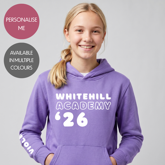 Personalised School Leavers Hoodie - Customised Unisex College Graduation Pullover - Add Your Class Names - Bubble