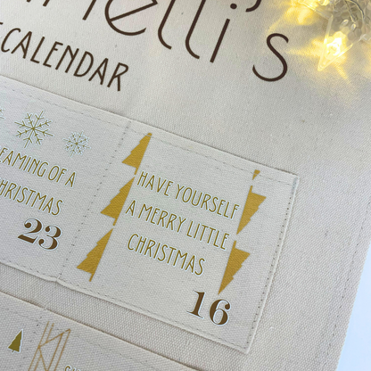 Personalised Fabric Christmas Advent Calendar - Christmas Song hits