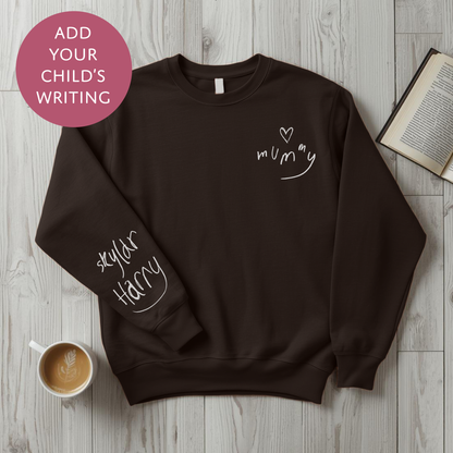 Your Child's Writing Personalised Mothers Day Sweater - Custom Text Jumper for Mum