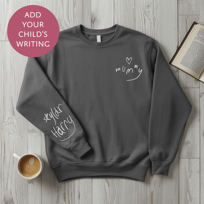 Your Child's Writing Personalised Mothers Day Sweater - Custom Text Jumper for Mum
