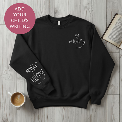 Your Child's Writing Personalised Mothers Day Sweater - Custom Text Jumper for Mum