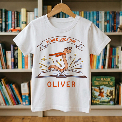 World Book Day T-Shirt - For Kids & Adults - Childrens, Teachers Unisex School Costume - Book Worm