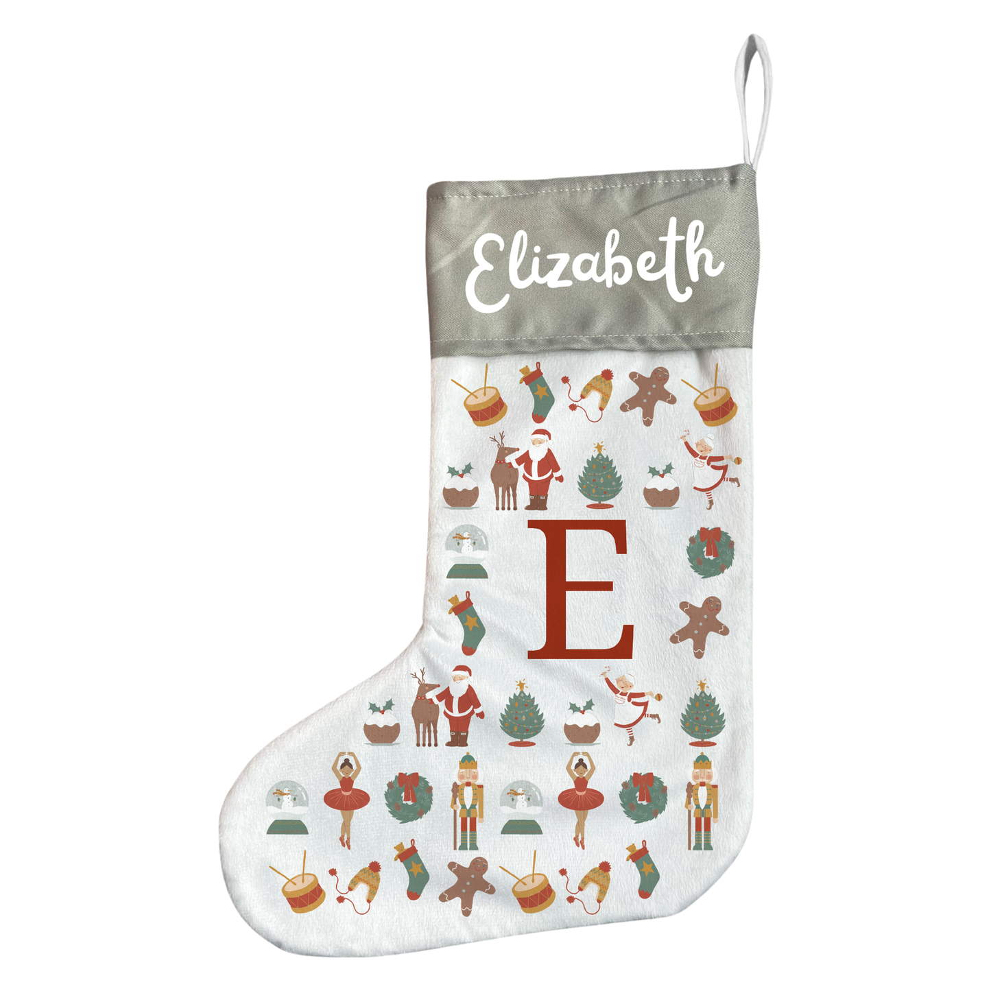 Personalised Nutcracker Christmas Stocking BOLD