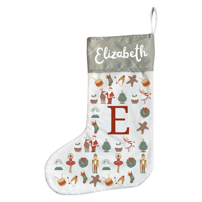 Personalised Nutcracker Christmas Stocking BOLD