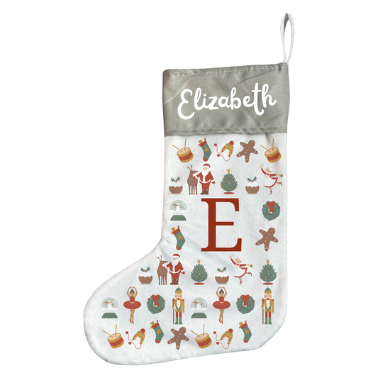 Personalised Nutcracker Christmas Stocking BOLD