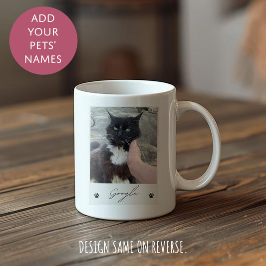 Personalised Pet Photo Ceramic Coffee Tea Mug - This Human Belongs To Dog Cat Photo Gift