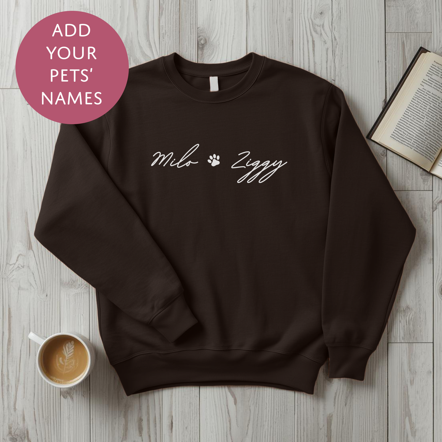 Personalised Pet Mum Sweater - Pawprint Customised Dog Cat Name Jumper