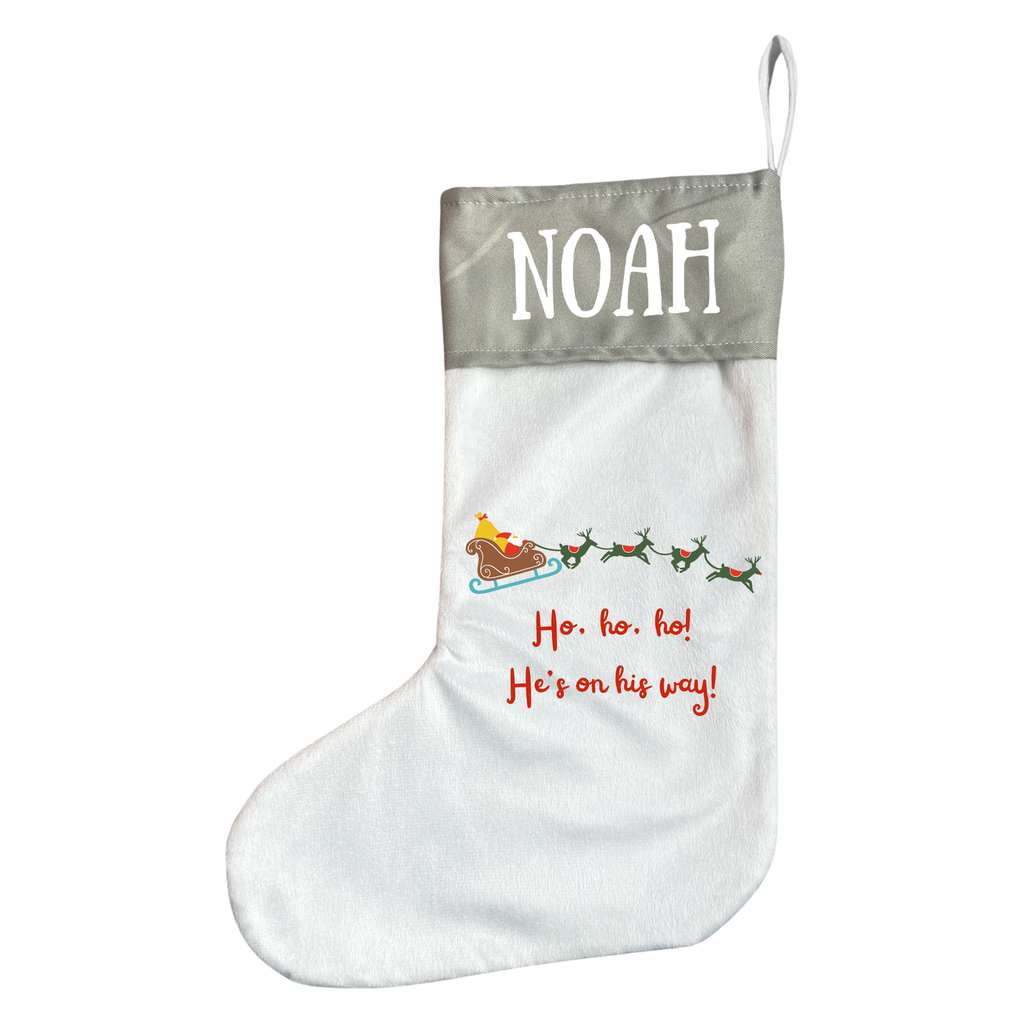 Personalised Santa Tracker Sleigh Magic Christmas Stocking