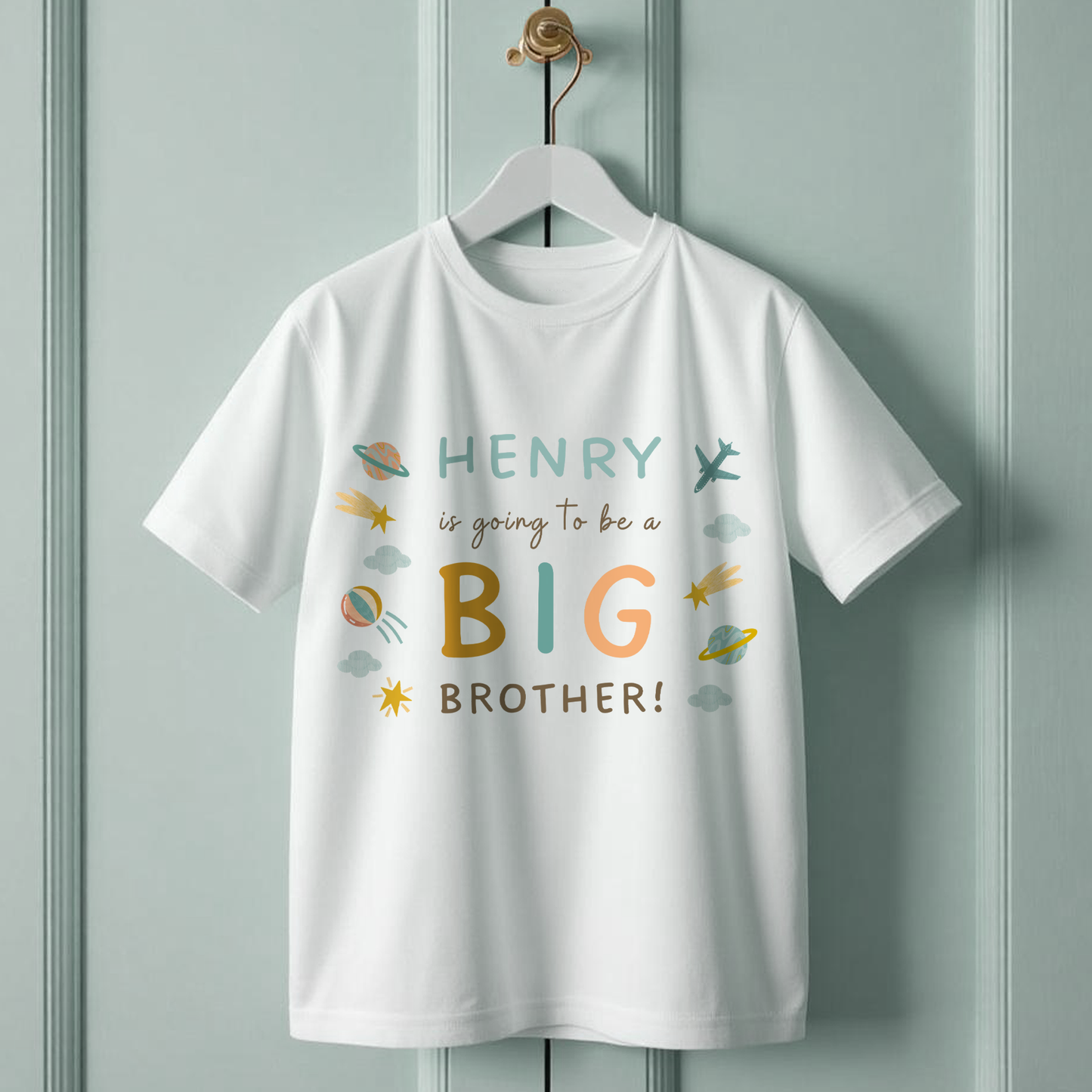 Personalised Big Brother Announcement T-Shirt - Pregnancy Reveal Top for Boys