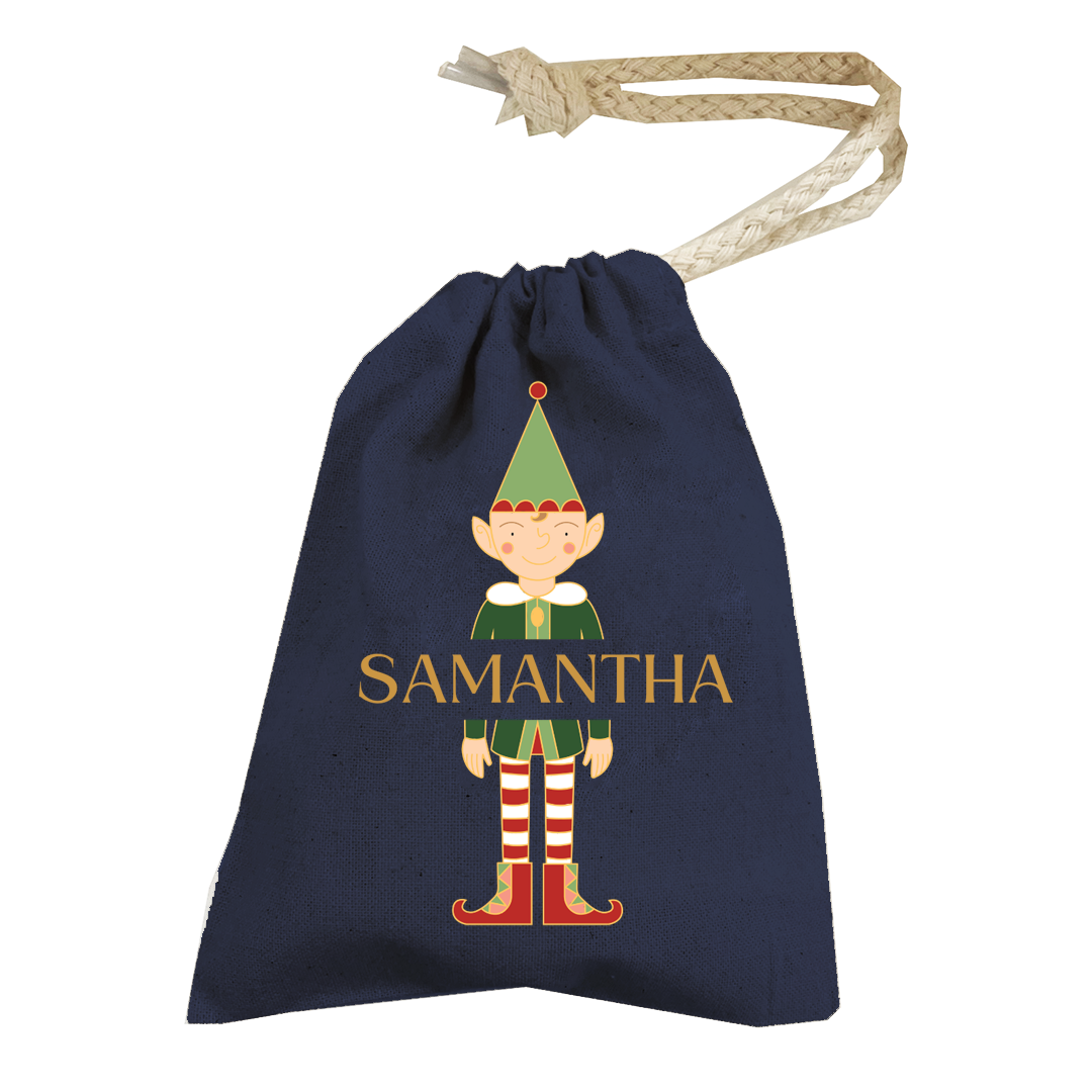 Personalised Christmas Money Pouch - Custom Festive Coin Bag - Holiday Gift Sack - Add Your Name