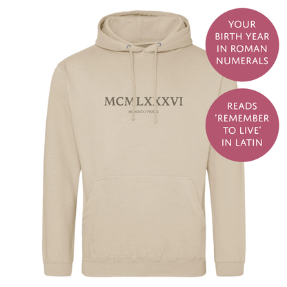 Personalised Couples Hoodie - Birth Year Roman Numerals Jumper - Matching His and Hers