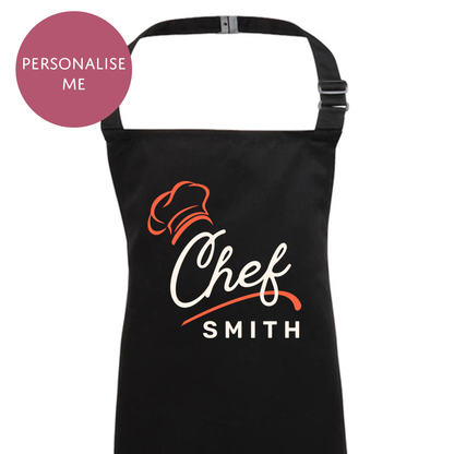 Personalised Diner Chef Unisex Apron - Retro Style Foodie Cooking Gift