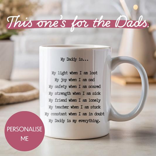 Personalised Mug - For Dad - Sentimental Poem & Photo Design