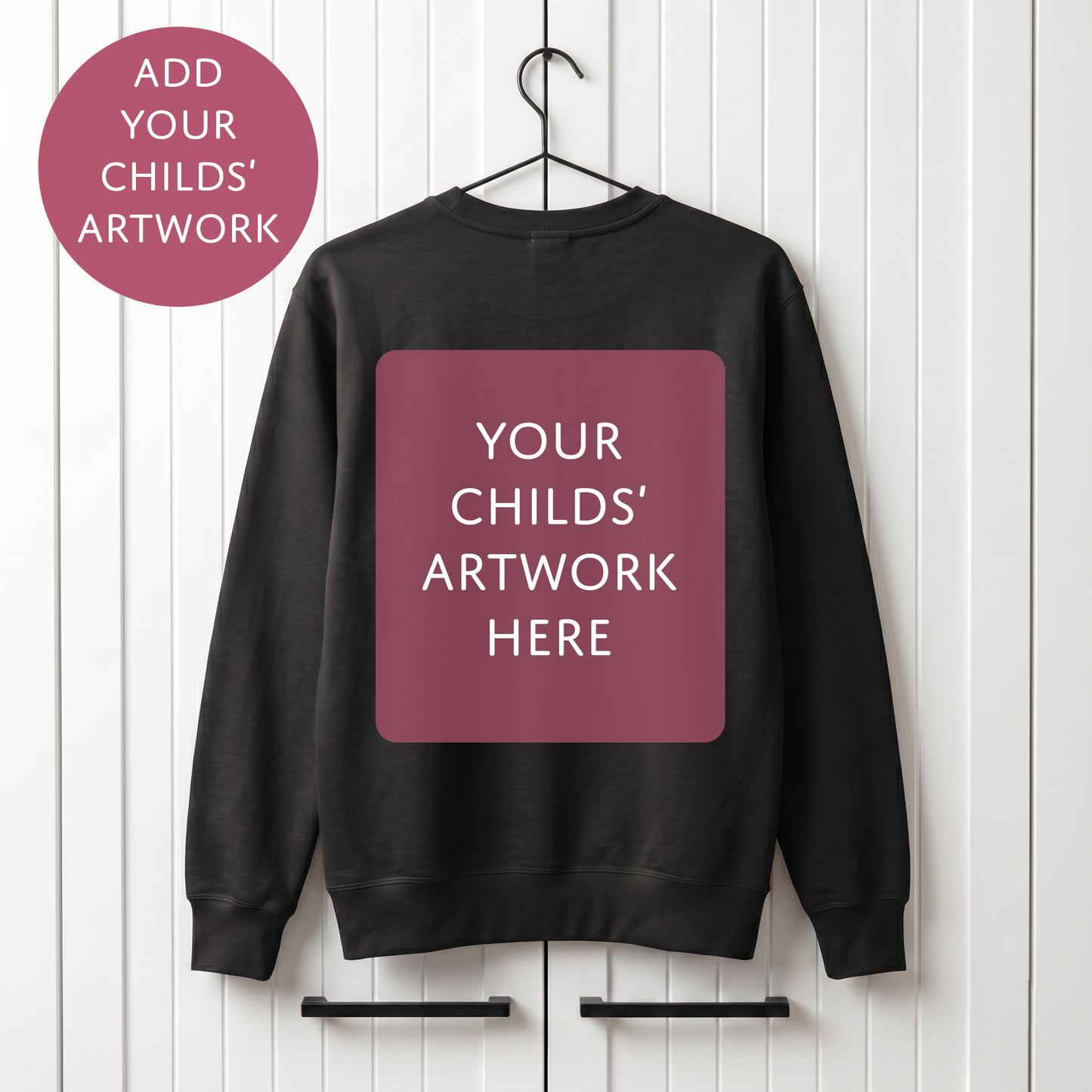 Your Child's Art Back Print - Personalised Fathers Day Sweater - Custom Graphic Jumper for Dad (Copy)