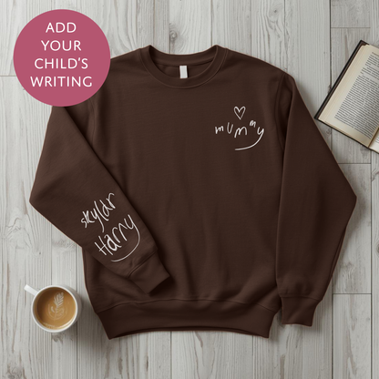 Your Child's Writing Personalised Mothers Day Sweater - Custom Text Jumper for Mum