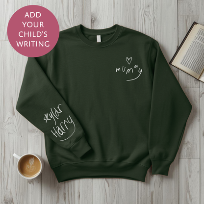 Your Child's Writing Personalised Mothers Day Sweater - Custom Text Jumper for Mum