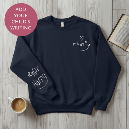Your Child's Writing Personalised Mothers Day Sweater - Custom Text Jumper for Mum