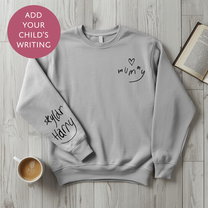 Your Child's Writing Personalised Mothers Day Sweater - Custom Text Jumper for Mum