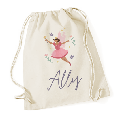 Personalised Drawstring Play Bag for Kids, Custom Toy Bag, Add Your Name, For Baby & Children, Nursery and Primary School, Boys and Girls