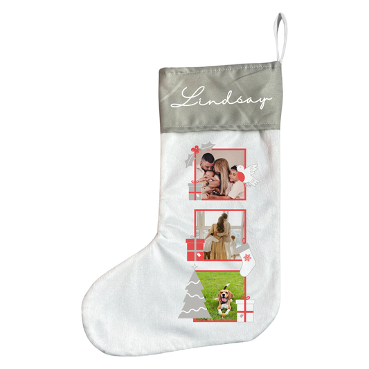 Personalised Christmas Memories Photo Stocking – Custom Family