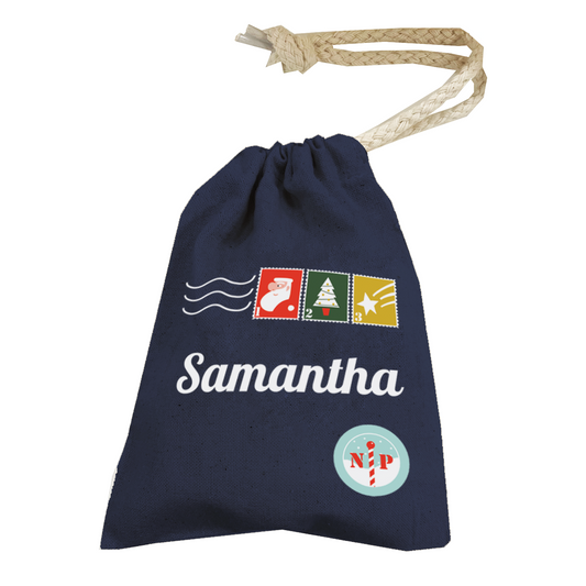 Personalised Christmas Money Pouch - Custom Festive Coin Bag - Holiday Gift Sack - Add Your Name
