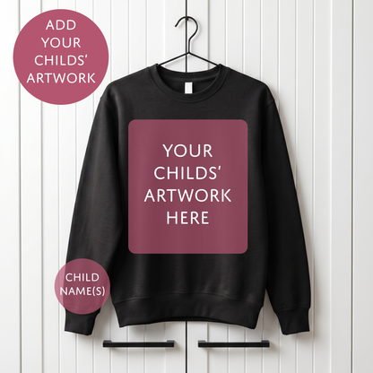 Your Child's Art - Personalised Fathers Day Sweater - Custom Text Jumper for Dad