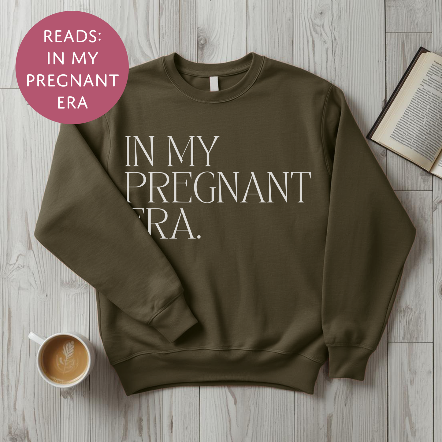 In My Pregnant Era Sweater - Baby Shower Announcement Gift - Custom Mothers Day Jumper