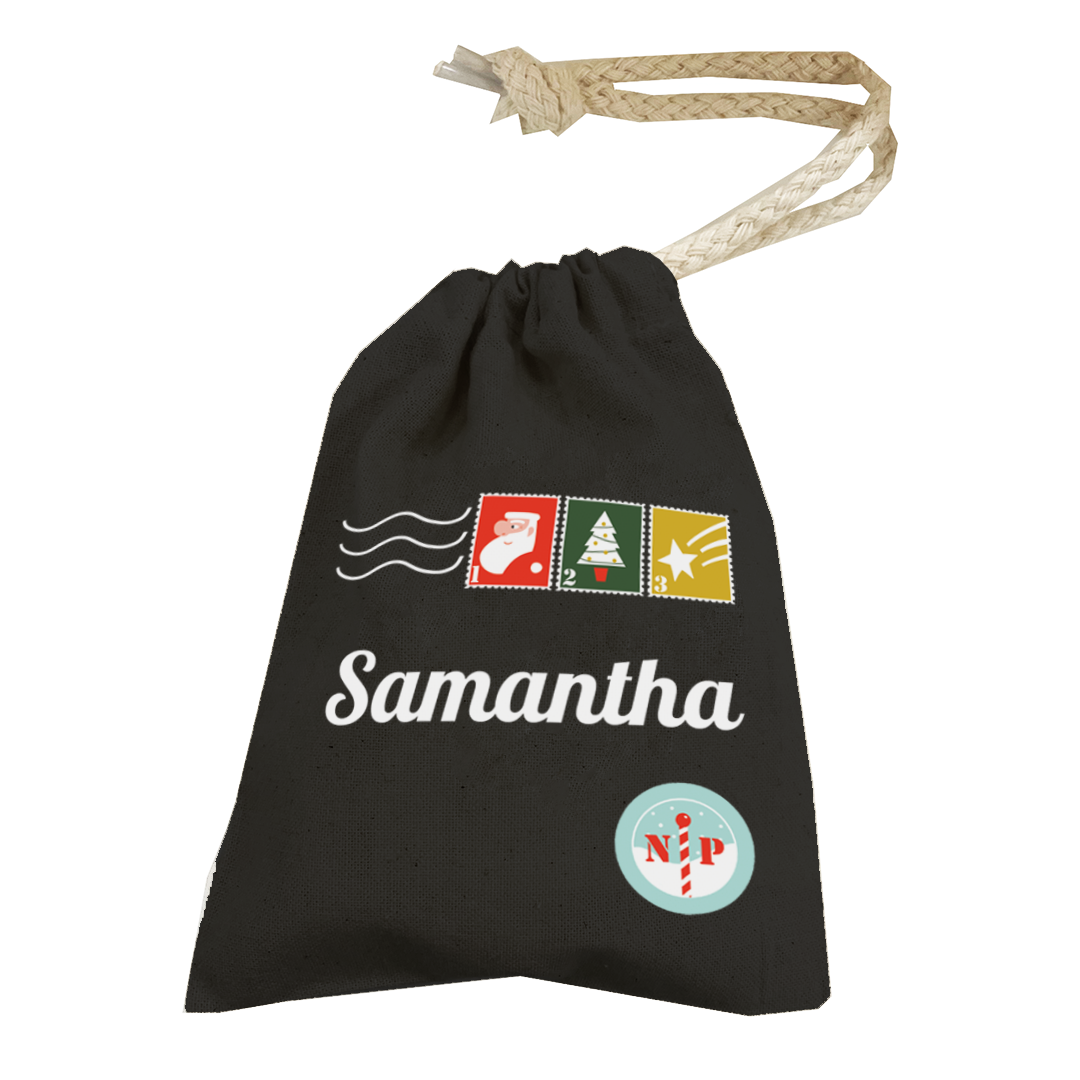Personalised Christmas Money Pouch - Custom Festive Coin Bag - Holiday Gift Sack - Add Your Name