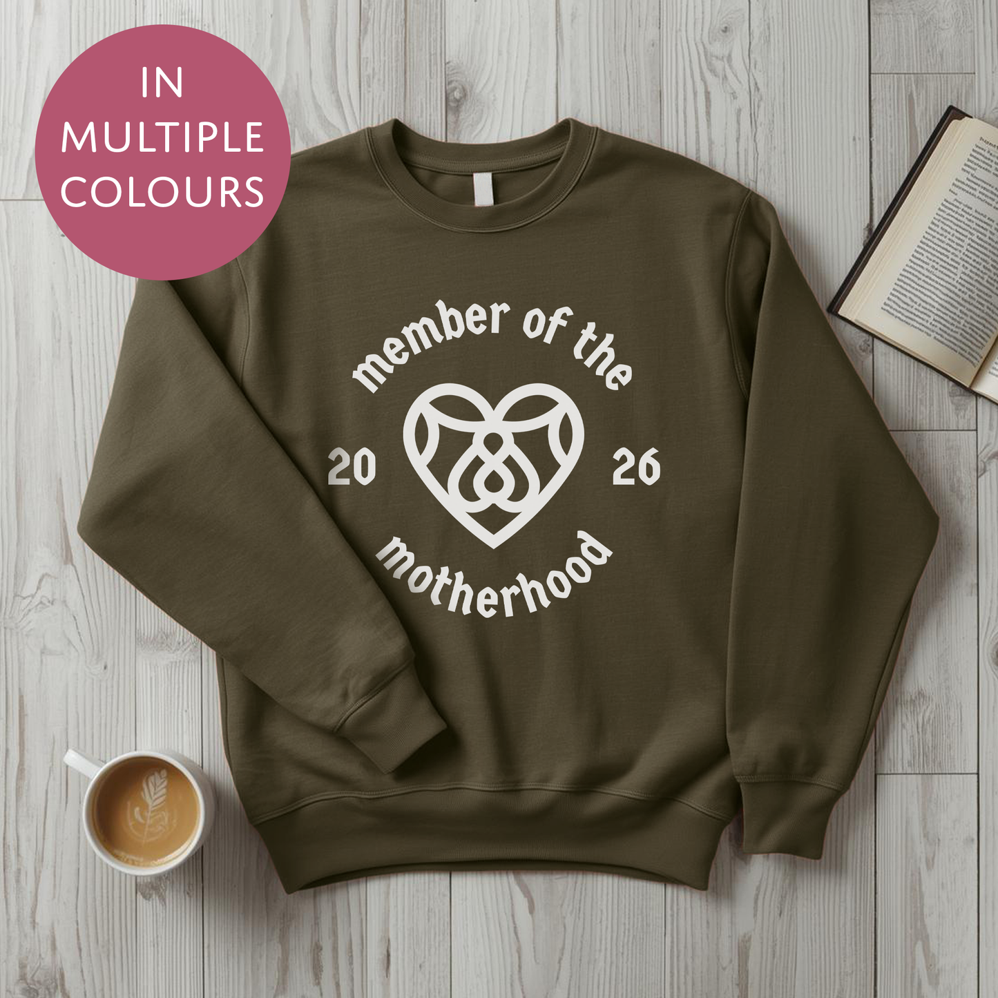 Personalised Motherhood Club Sweater With Custom Year - Cool Cult Mothers Day Gift For Mum