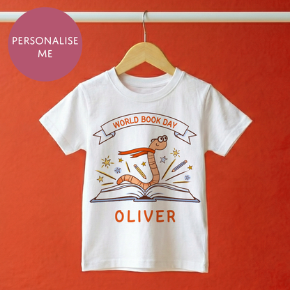 World Book Day T-Shirt - For Kids & Adults - Childrens, Teachers Unisex School Costume - Book Worm