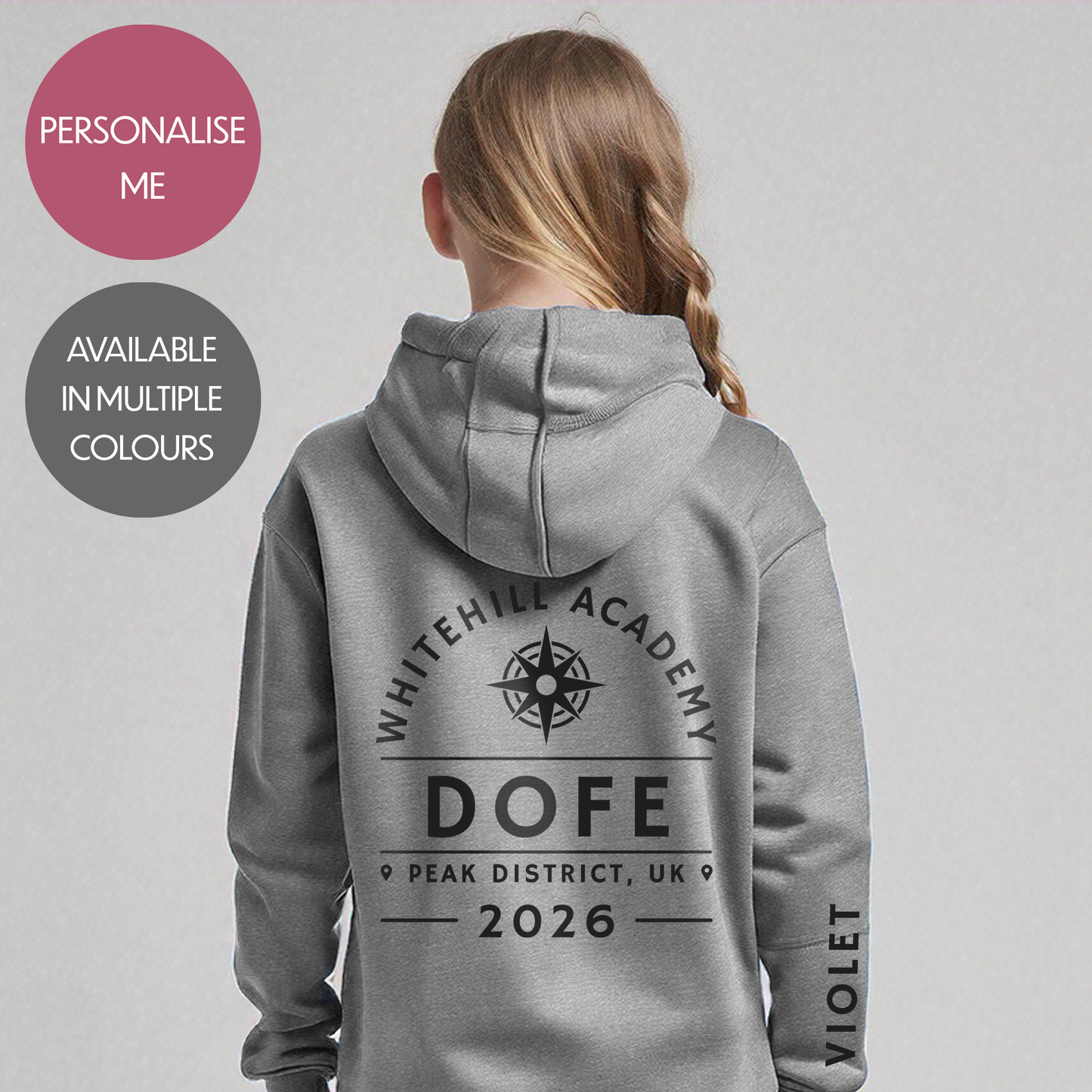 Personalised School Trip Hoodie - Customised Unisex College Residential Pullover - DofE
