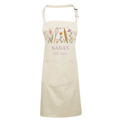 Personalised Floral Apron For Her - Mothers Day Gift For Mum, Grandma