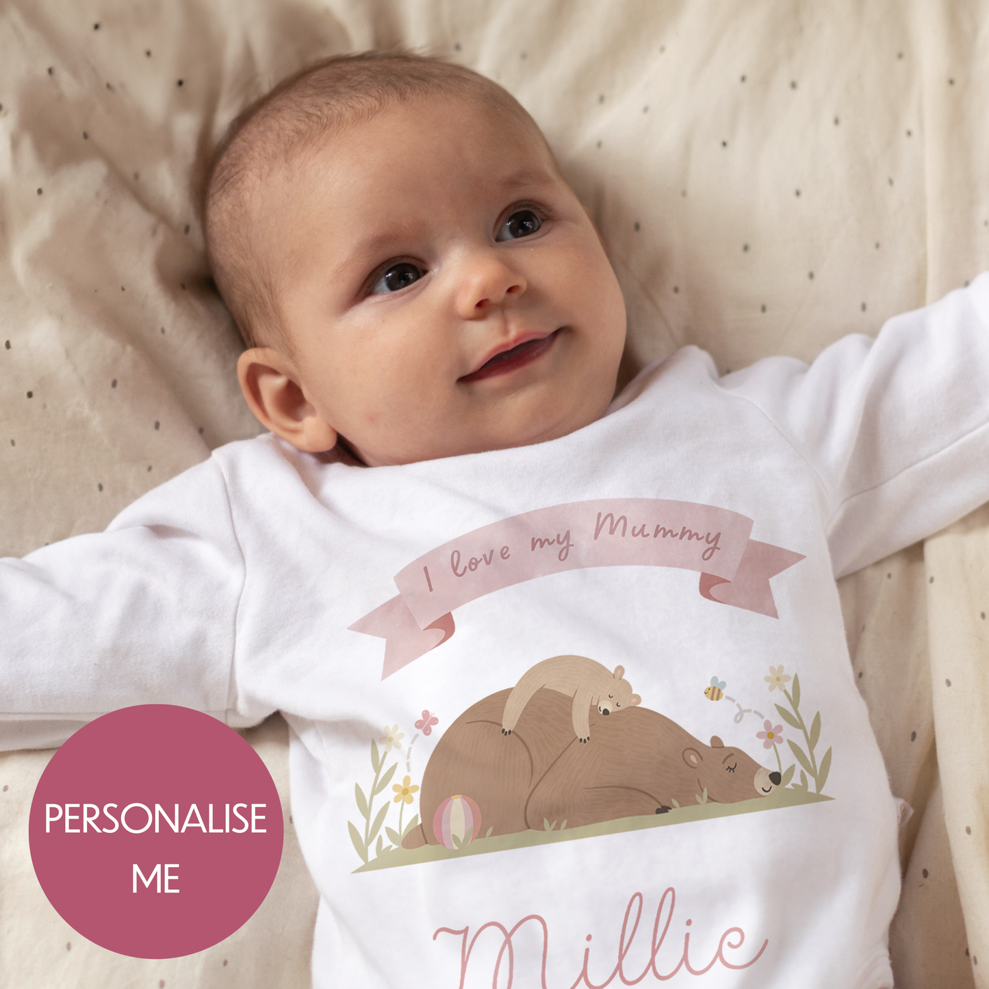 I Love My Mummy Personalised Babygrow - My First Custom Romper - Gift for Mum