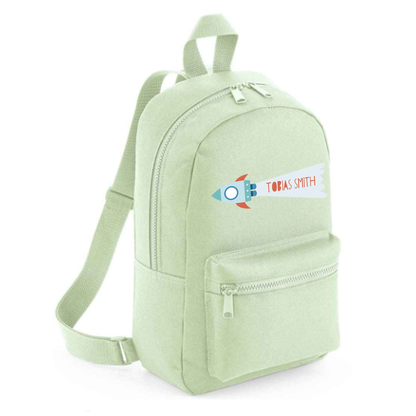 Personalised Kids 7L Backpack - Rocket Design