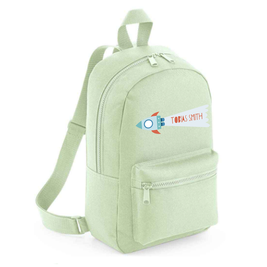 Personalised Kids 7L Backpack - Rocket Design