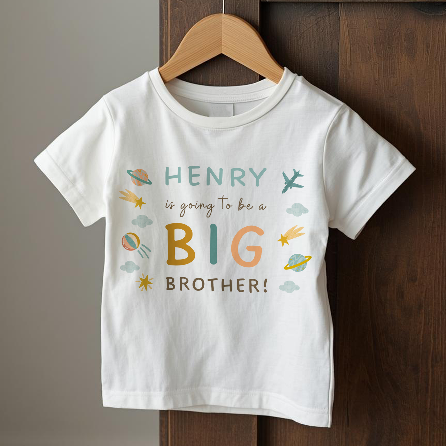 Personalised Big Brother Announcement T-Shirt - Pregnancy Reveal Top for Boys